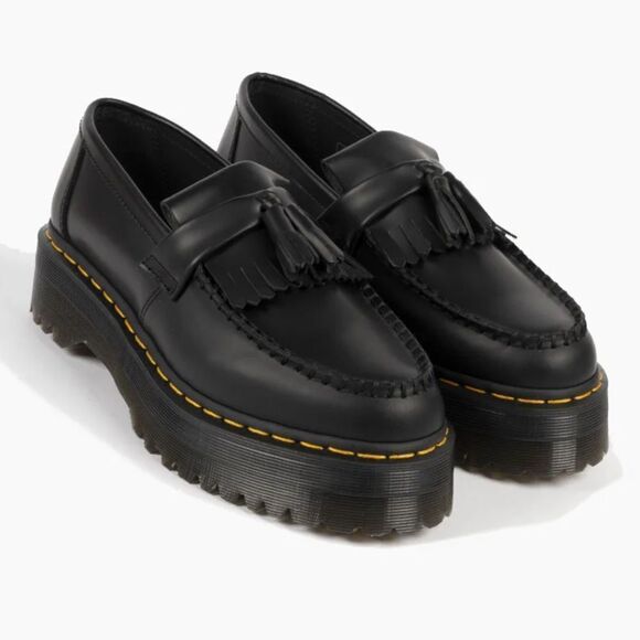 Dr. Martens Adrian Quad Black Smooth Tassel Slip-On Loafers main image 5